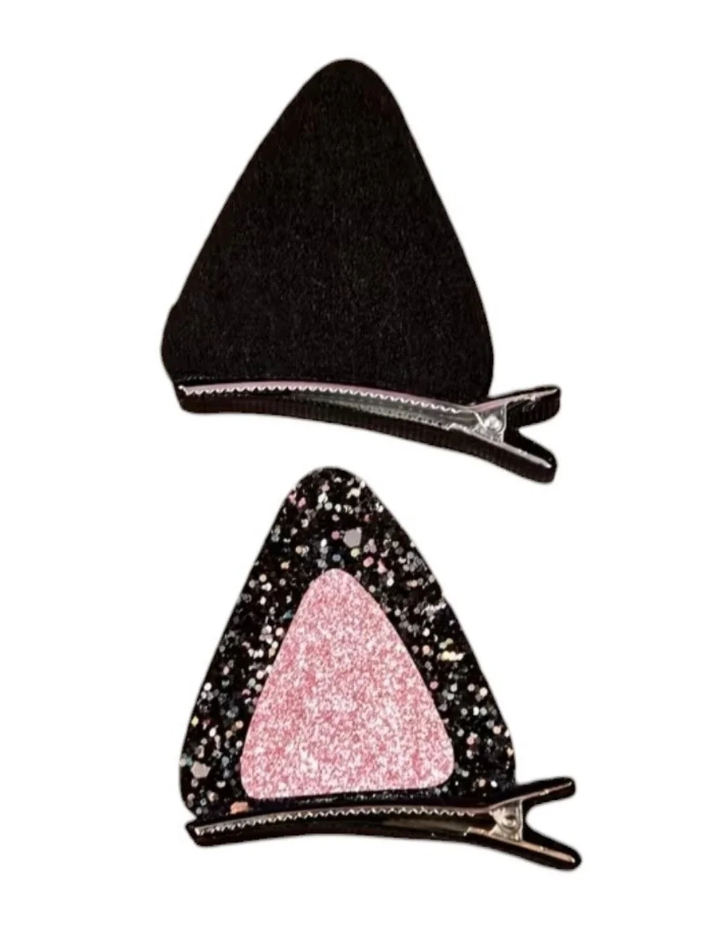 Glitter Cat Ear Hair Clips